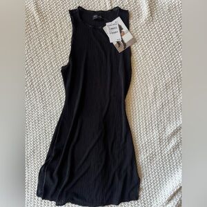 Naked Wardrobe Black Sheer Mini Dress